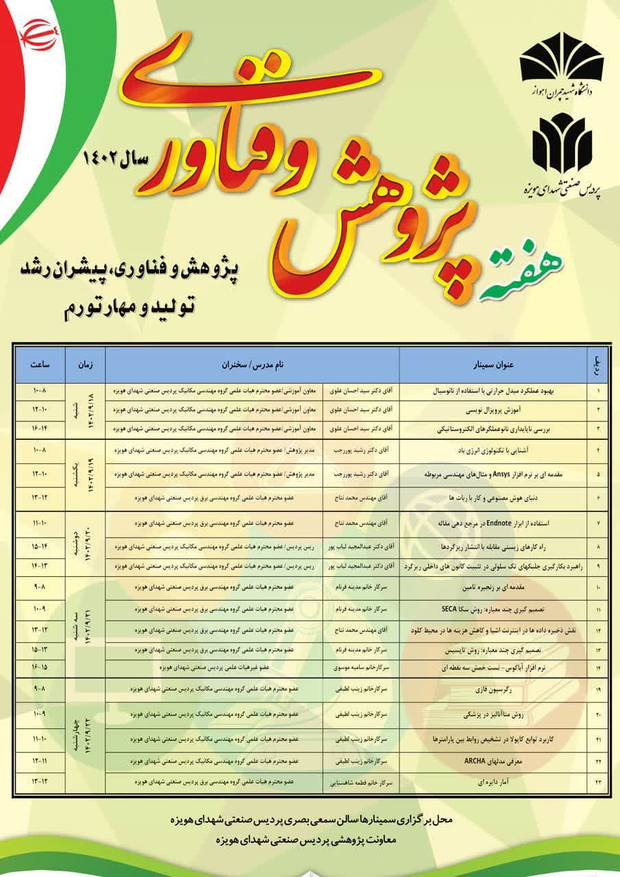 سمینارهای هفتۀ پژوهش و فناوری
